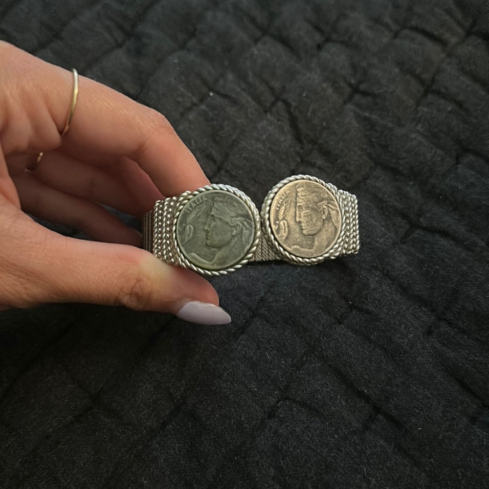 Judith Ripka | Sterling Silver 925 | Verona Coin Tubogas Cuff Bracelet